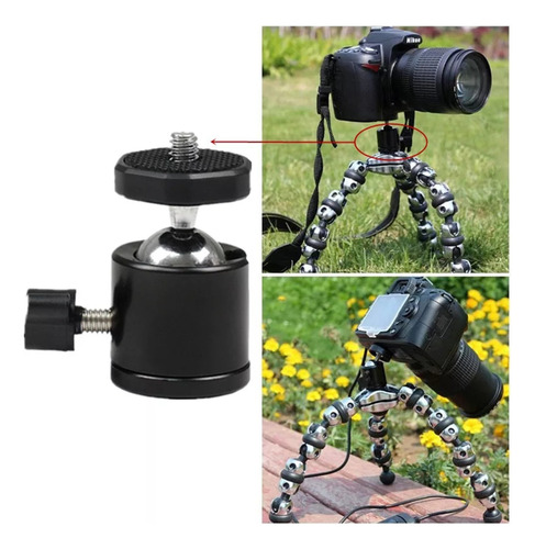 Adaptador Perno Universal 1/4 180° Trípode Celular Cámara