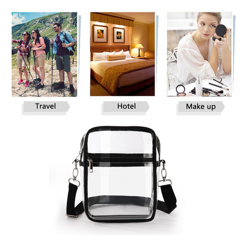 Bolso Transparente Monedero Transparente Negro Pequeño