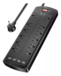 Power Strip , Nuetsa Surge Protector With 12 Outlets And 4 U