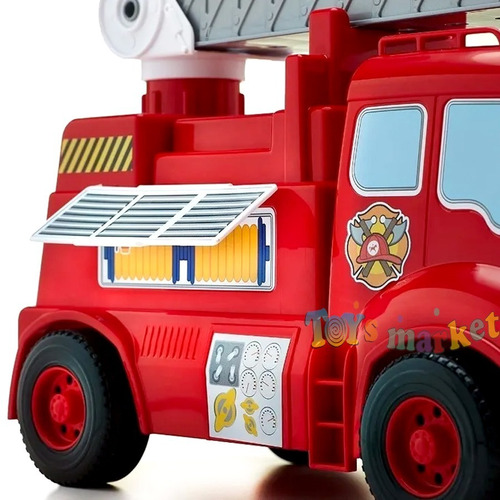 Imagen 5 de 9 de Camion Bombero Con Luz Y Sonidos Lanza Agua Real Calesita