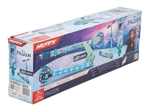 Patin Frozen Luces Led Huffy Xtr P. Color Celeste