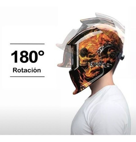 Careta Electrónica Para Soldar Adir Modelo Flamas
