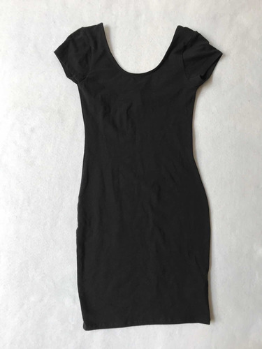 Pull & Bear Vestido Negro Con Mangas Pegadito