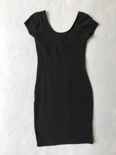 Pull Bear Vestido Negro Con Mangas Pegadito MercadoLibre