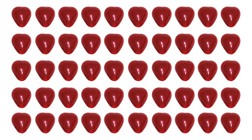50 Globos De Boda Con Forma De Corazón De Color Rojo Oscuro,