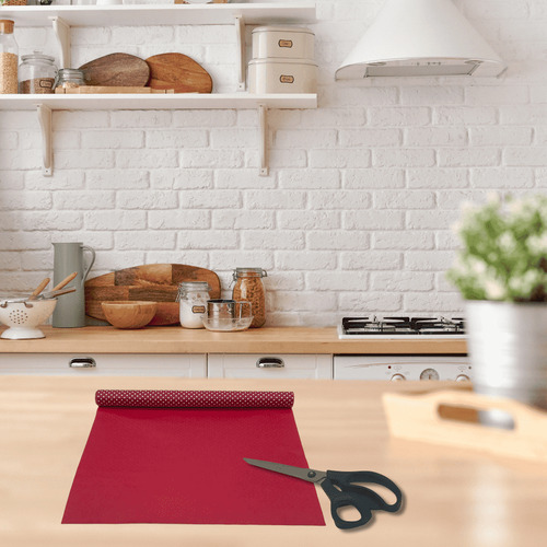Rolo De Pano De Cera De Abelha Envolve 150 X 33 Cm Cor Vermelho Bolinhas