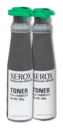 Pack 2 Botellas De Toner Y 2 Chips Para Xerox 5020 5016