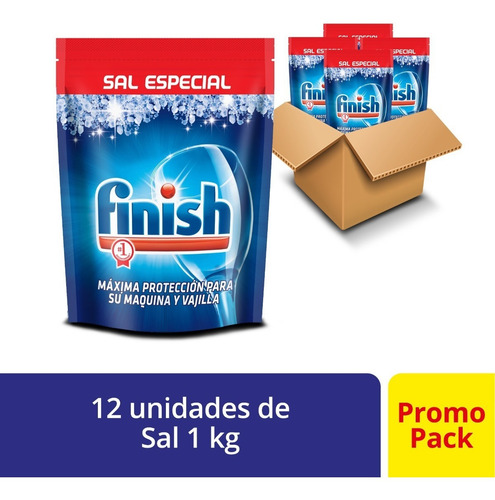 Combo Finish Sal Especial Lavavajillas Automatico 1 Kg X12