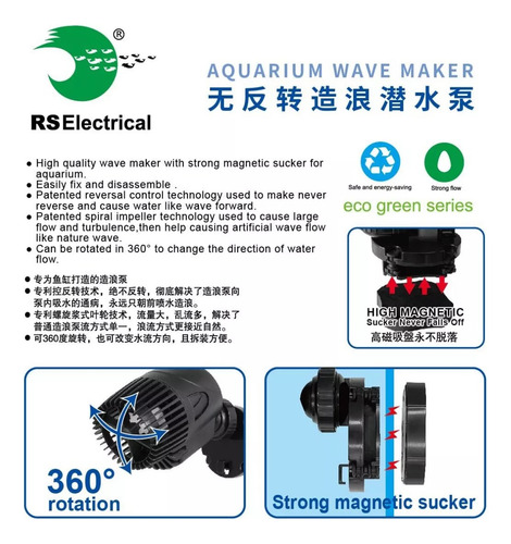 Super Wave Maker Rs-319a 10000l/h Generador Olas 15w