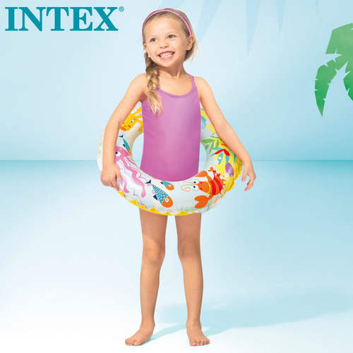 Intex Salvavidas De Anillo Inflable Infantil Circular De Divertidos Animales 51 Cm | 56205