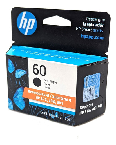 Cartucho Hp 60 Negro 100% Original Verificables