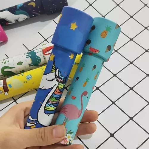 12 Piezas De Caleidoscopio Portátil Clásico De Colores Retro