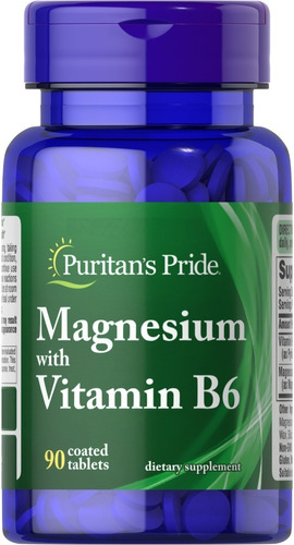 Puritan's Pride | Magnesium With Vitamin B6 | 90 Tablets