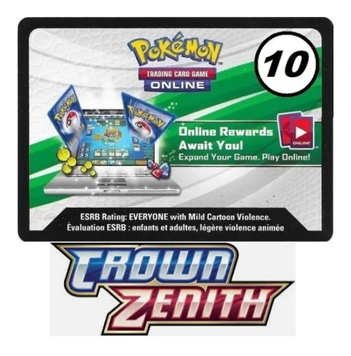 10 Códigos Pokemon Tcg Online: Crown Zenith - Sobre