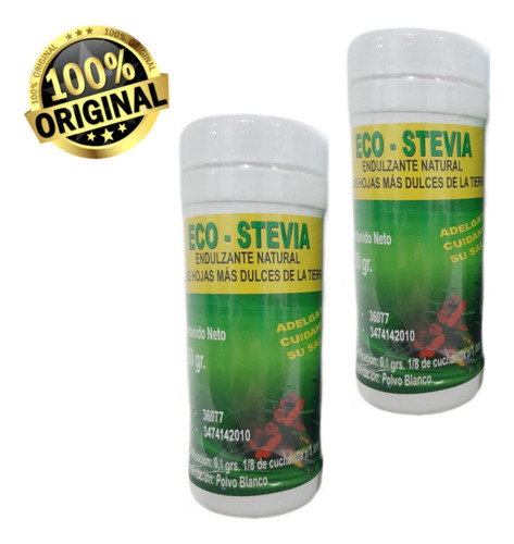 Eco Stevia En Polvo Original ( Pack 2 ) 160 Gr