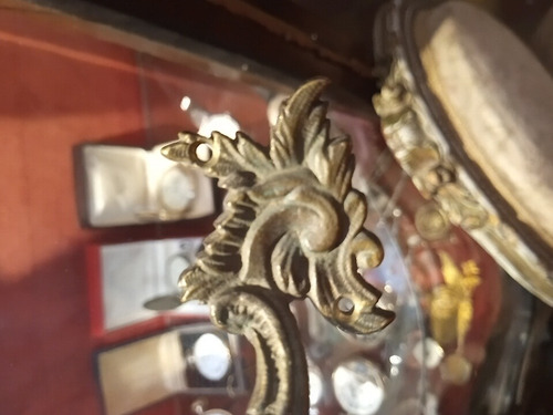 Herraje Manija De Cajón Antigua Bronce Para Mueble Francés (Usado)
