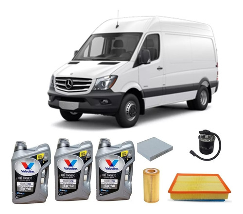 Kit 4 Filtros Fram Sprinter 415 515  + 15lts Valvoline 5w40