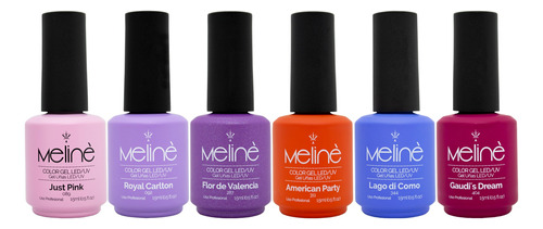 Meline Colección Spring Kit X6 Esmalte Semipermanente Uñas 