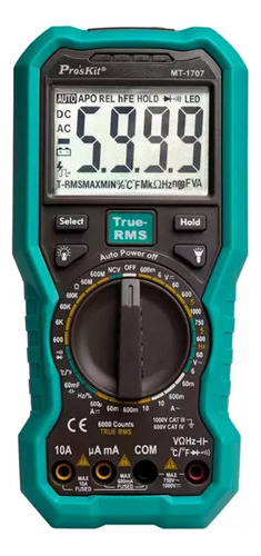 Multimetro Digital Tester Multi Rango True-rms Pantalla Lcd