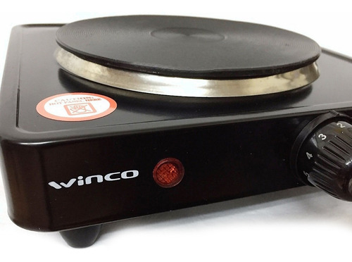Anafe eléctrico Winco W40 negro 220V