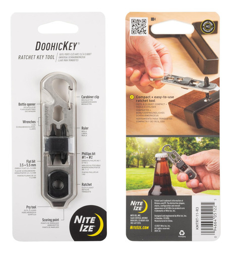 Nite Ize Kmtrt-11-r3 Doohickey, Trinquete Con Puntas Planas