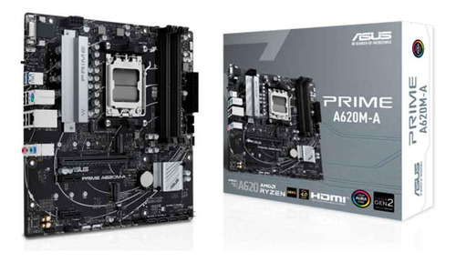 Placa Mãe Asus Prime A620m-a, Ddr5, Am5, Micro Atx