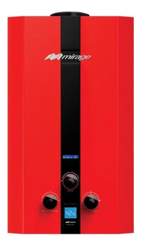 Calentador de agua a gas GLP Mirage Flux MBF10BB rojo