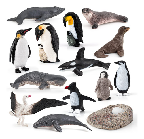 Wonwontoys Juego De Figuras De Pingüino De La Antártida, .