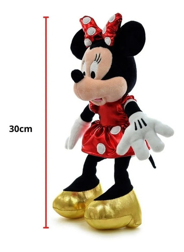 Peluche Minnie Mouse 30 Cm Con Brillos Disney Original Ed
