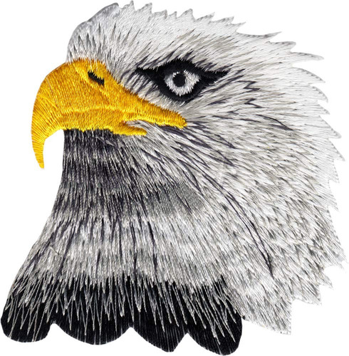 Parche Bordado Para Planchar Cabeza Aguila Calva 3.5 in
