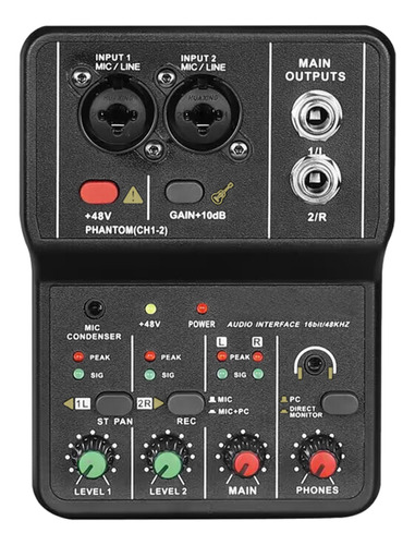 Tarjeta De Sonido Phantom Interface Audio 48v Para Sonido Us