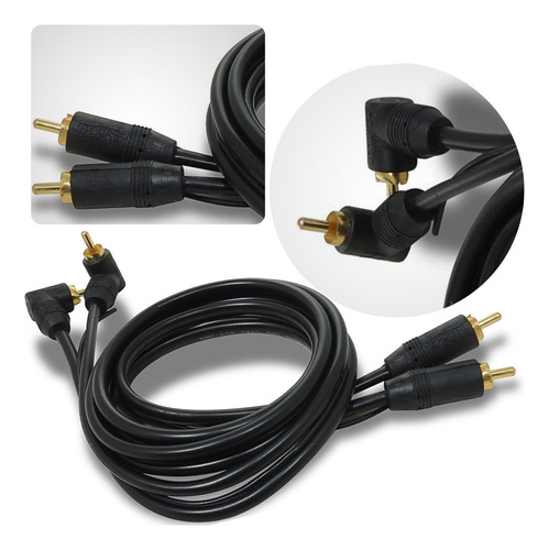 15 Cabo Rca 1 Metro Technoise Série 100 Pro Conector L Preto