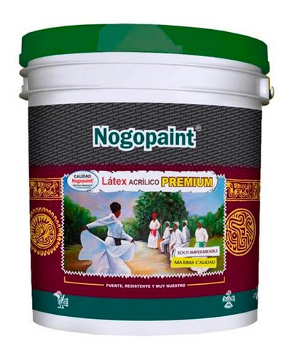 Latex Acrilico Premium 4 Lts Verde Prado Nogopaint