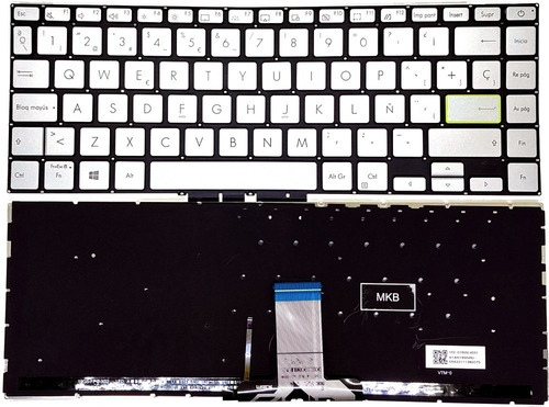 Teclado Plata Para Asus X413 X421ia S433e S433ea S433f S433j