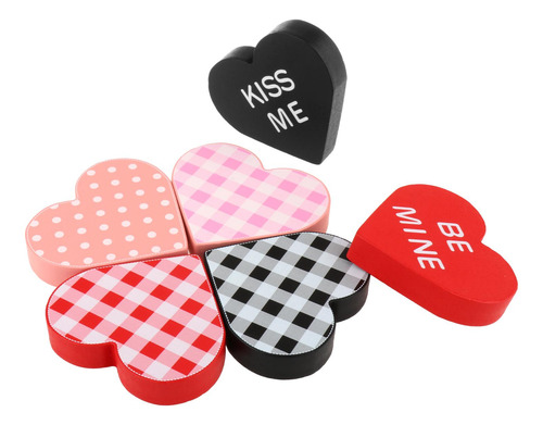 6 Letreros De Madera Para El Día De Valentín, Decoración
