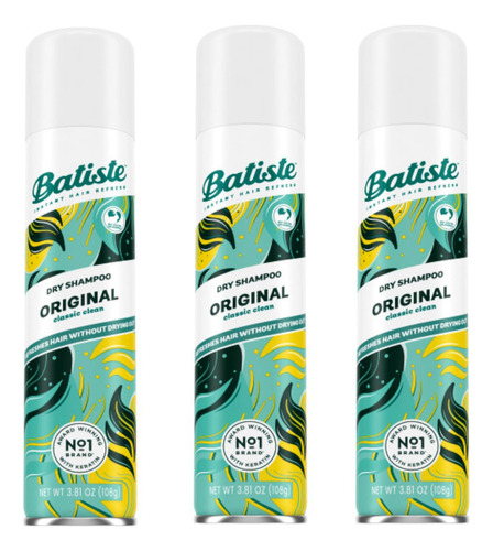 Batiste Champu Seco, Fragancia Original, Refresca El Cabello