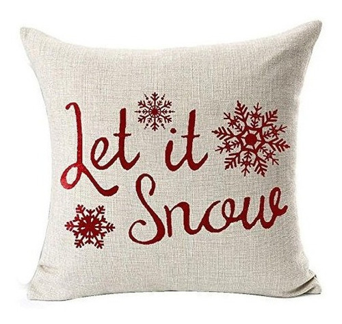 Almohada Copo De Nieve Hermoso Feliz Navidad