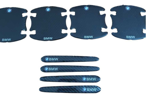 8 Piezas Protectores De Manillas Fibra De Carbono Bmw.