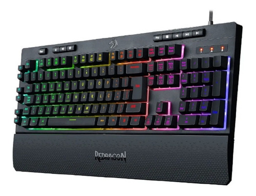 Imagen 2 de 4 de Teclado Gamer Redragon Shiva K512 Rgb Qwerty Rgb
