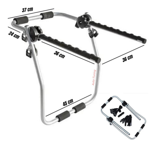 Imagen 2 de 9 de Porta Bicicleta Baúl Universal Reforzado Auto Porta Biciclet