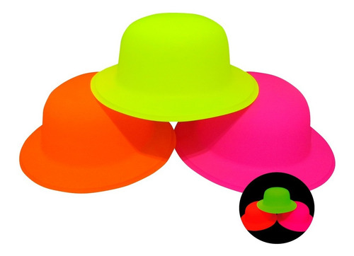 Chapéu Coquinho Neon Para Festas - Kit 12 Unidades