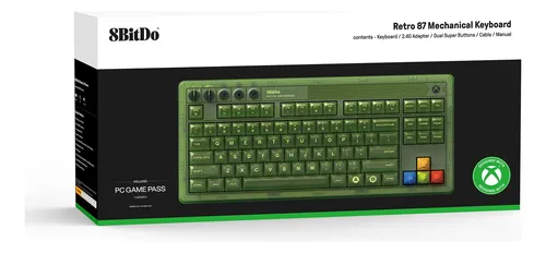 Teclado 8bitdo Retro 87 Mecánico Rgb Bluetooth Windows