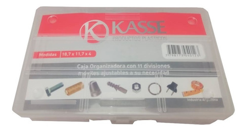 Caja Organizadora 11 Divisiones Móviles 18,7x11,7x4cm Kasse