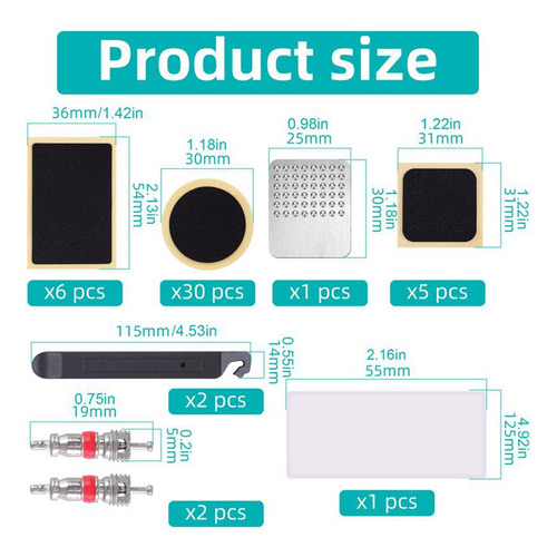Kit De Parches Para Tubos, 46 Unidades, Parches Autoadhesivo