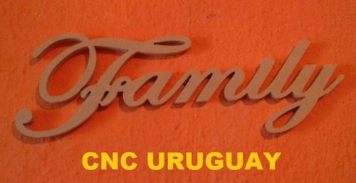 Imagen 3 de 3 de Family Para Decoracion Letras En Madera Decoración