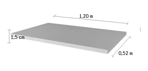 Imagen 2 de 3 de Tapa Bajo Mesada 1,20m Símil Mármol Mdp Cocina - Milenio