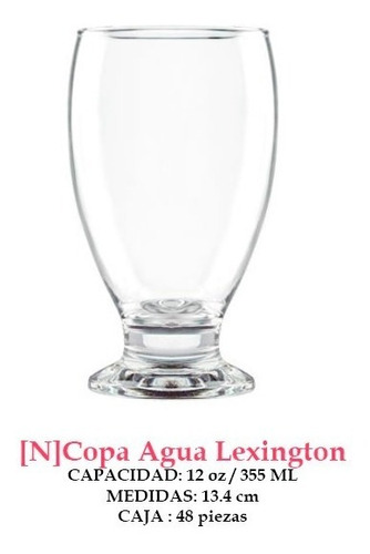 Copa Agua Lexington C/u Imp Cristar