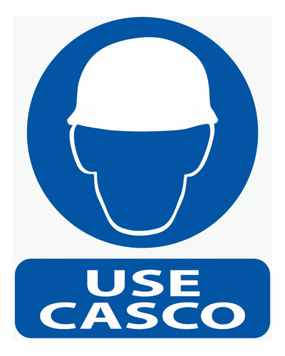 Letrero Use Casco, Cartel, Seguridad Industrial, Señalética