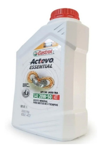 Aceite Moto 20w50 Mineral Castrol Actevo Essential