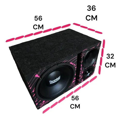 Caixa Trio Automotiva Woofer Bomber Atrack 12 Pol 1100w Seco